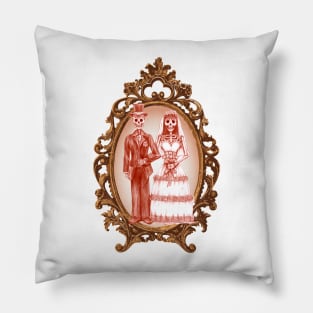 Bride and Groom Day of the Dead Pillow