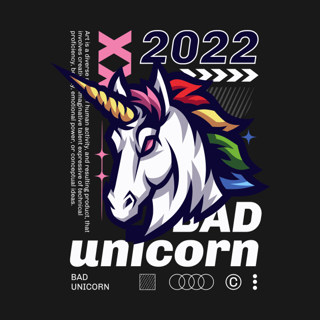 Bad Unicorn by Flying Cat Designs