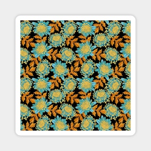 Chrysanthemum floral pattern Magnet