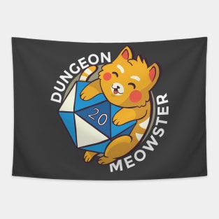 Dungeon Meowster White Tapestry