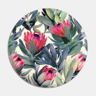 Painted Protea Pattern Pin