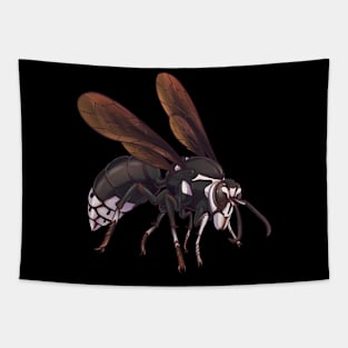 Bald faced hornet Insect Detailed Drawing Tapestry