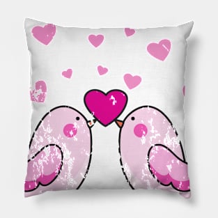 Retro Vintage Grunge Valentine's Day Pillow