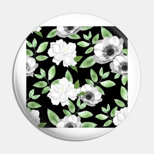 Gardenia pattern Pin