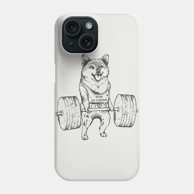 Shiba Inu Lift Phone Case by huebucket