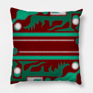 Green and Wine Magnetic Random Pillow