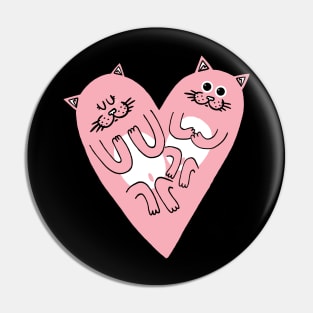 Cat heart Pin