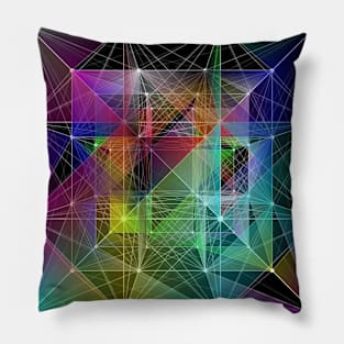 Multi-colored cube Pillow