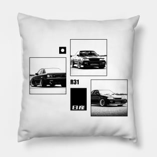 NISSAN SKYLINE GTS-R R31 Black 'N White Archive Pillow