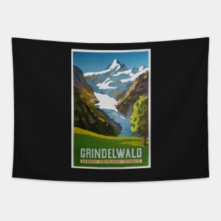 Grindelwald, Switzerland, Ski Poster Tapestry