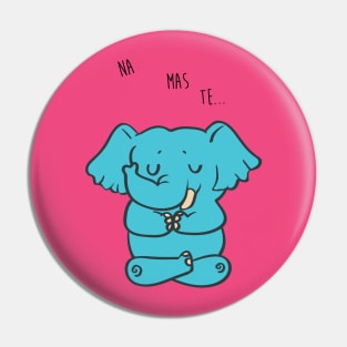 Namaste Elephant Pin