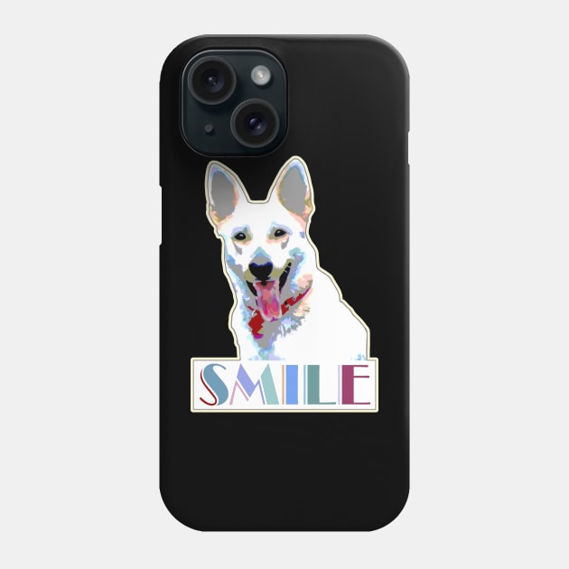 Cheerful Smiling Happy Dog Positive Motivation Cute Retro Dog Lover Phone Case by DesignFunk