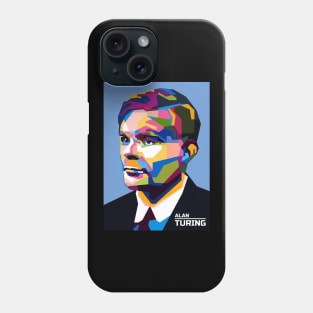 Abstract Alan Turing in WPAP Phone Case