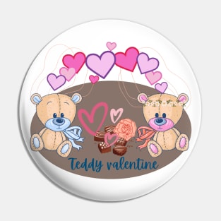 Teddy valentine Pin