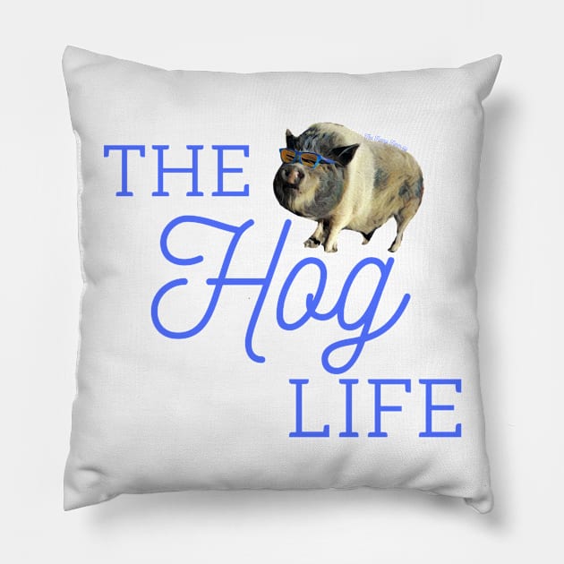 The Hog Life At The Funny Farmily Pillow by The Farm.ily