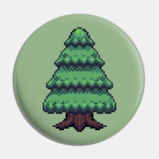 Pixel Tree Pin