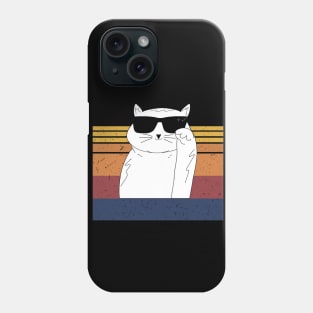 Cool Cat Retro Wearing Black Sunglasses Phone Case