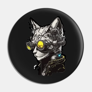 Cyberpunk Cat Pin