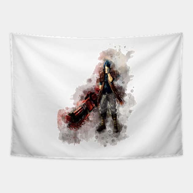 God Eater Lindow - watercolor Tapestry by Stylizing4You