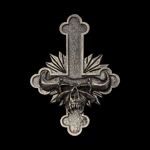 Lucifuge Inverted Cross & Skull by RainingSpiders
