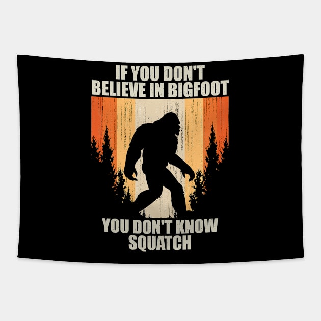 Funny Bigfoot Quote Tapestry by Tesszero