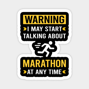 Warning Marathon Magnet