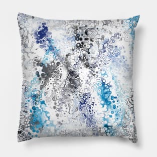 Blue Harmony Series - Abstract 1028 Pillow