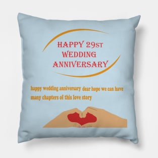 happy 29st wedding anniversary Pillow