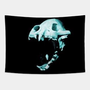 Predator Skull Turquoise Tapestry