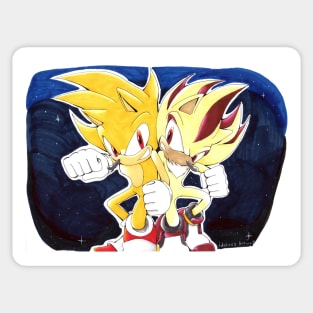 Super Sonic from the Sonic The Hedgehog 2 Movie Digital Print Sticker for  Sale by AniMagnusYT