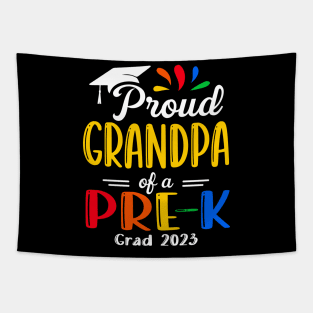 Pre-K Graduation grandpa Last Day of School Proud Family of a 2023 Graduate Tapestry