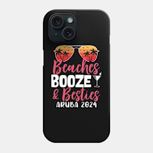 Girls Trip Beaches Booze and Besties Aruba 2024 Phone Case