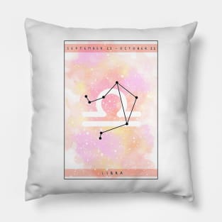 Libra star sign design Pillow