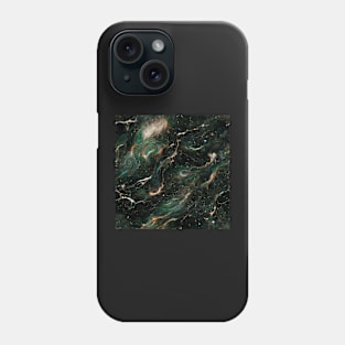 Green gold marble pattern Phone Case