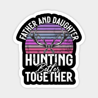 Father And Daughter Hunting Magnet