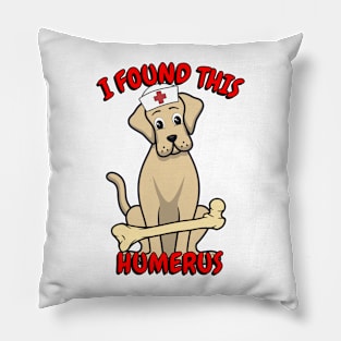 Funny big dog is a nurse with a joke Pillow