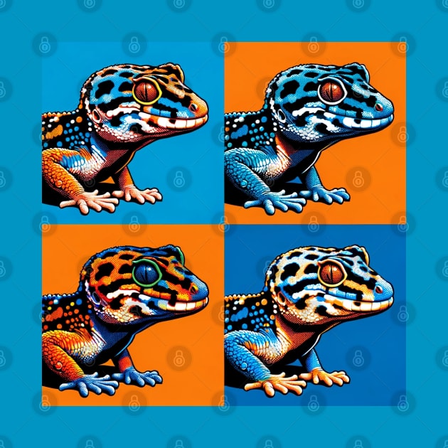 Tokay Gecko Pop Art - Cool Lizard by PawPopArt