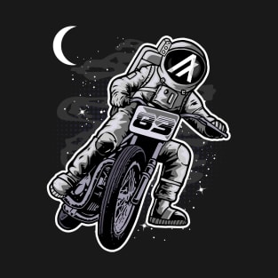 Astronaut Motorbike Algorand ALGO Coin To The Moon Crypto Token Cryptocurrency Wallet Birthday Gift For Men Women T-Shirt