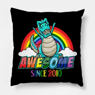 Dinosaur Born 2010 - 13 Years Old Birthday Pillow