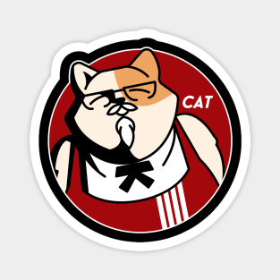 Cat KFC Logo parody Magnet