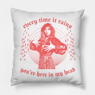 Kate Bush † Retro Aesthetic Fan Art Design Pillow