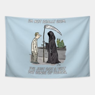 Funny grim reaper cartoon. Tapestry