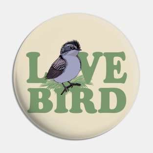 Fantail Bird Lover Design Pin