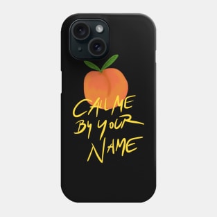 Peach Call Me By Your Name CMBYN on Black Phone Case