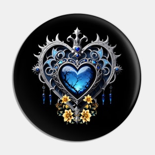 Wonderful noble gothic heart Pin