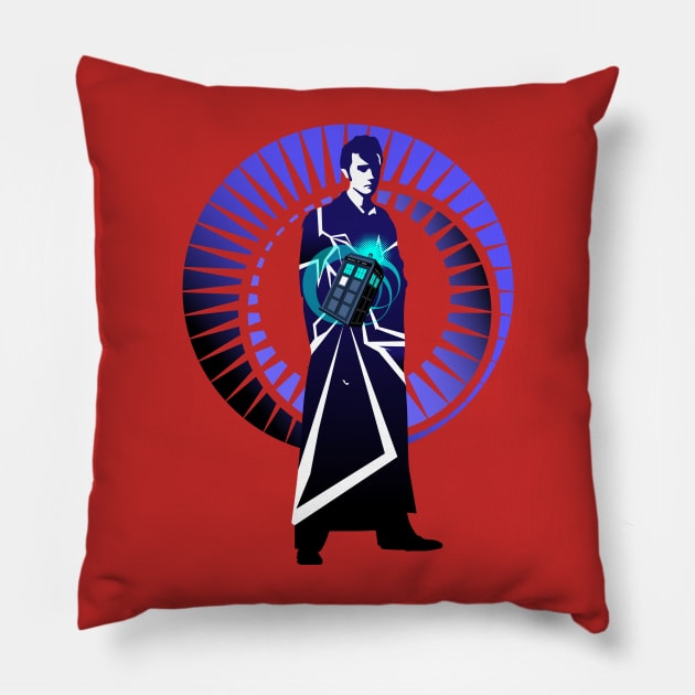 TIMELORD IN THE VORTEX Pillow by KARMADESIGNER T-SHIRT SHOP