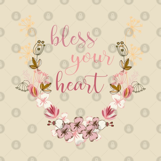 Sweet "Bless your heart" with flowers by Ofeefee