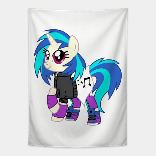 Vinyl Scratch dressed up Tapestry by CloudyGlow