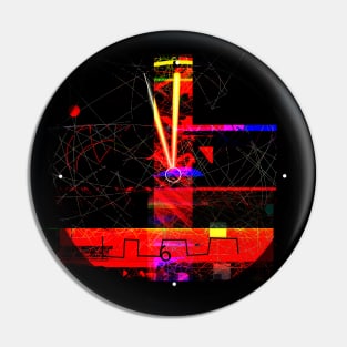 Colorful Clock In The Darkness Pin