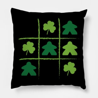 Meeples and Clovers Tic Tac Toe Pillow